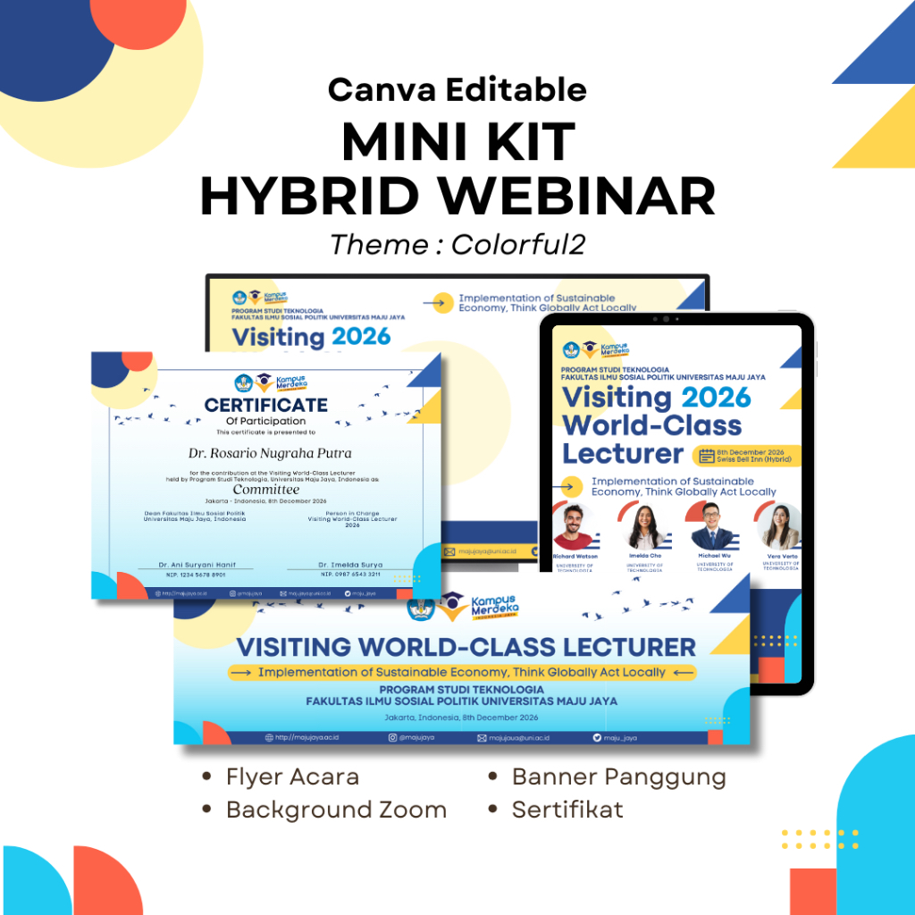 WEBINAR KIT COLORFUL2: FLYER , BANNER , SERTIFIKAT , ZOOM