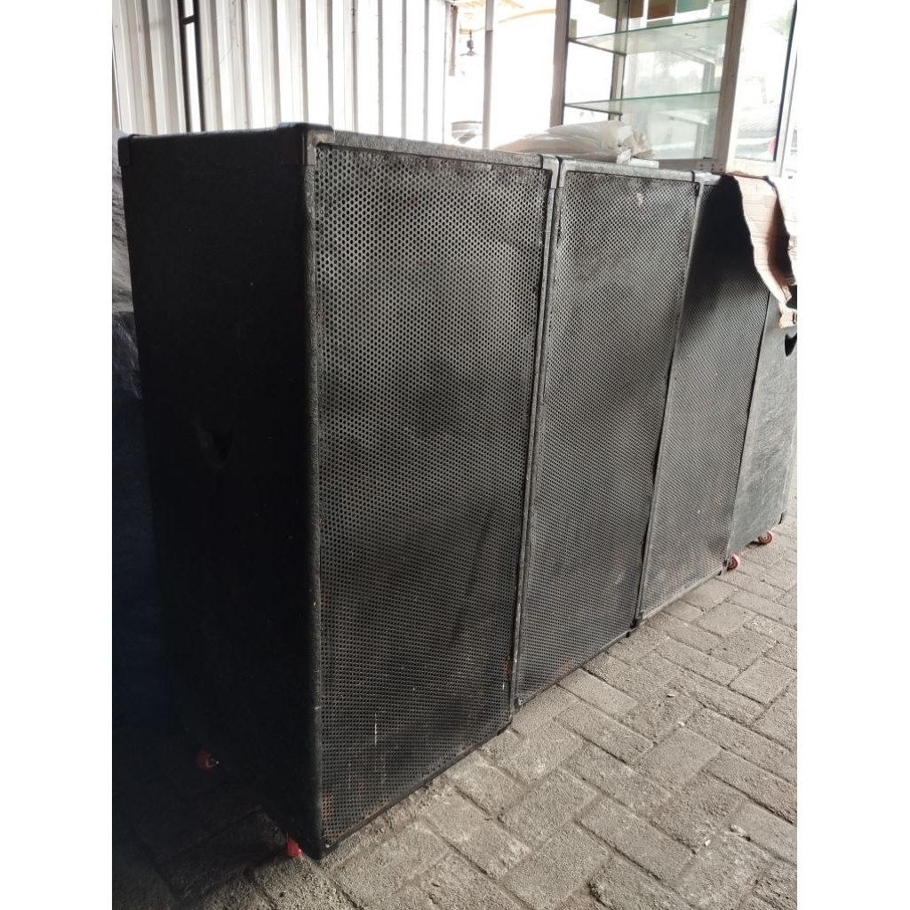 box salon speaker 15 inch double tweeter fiberglass roda