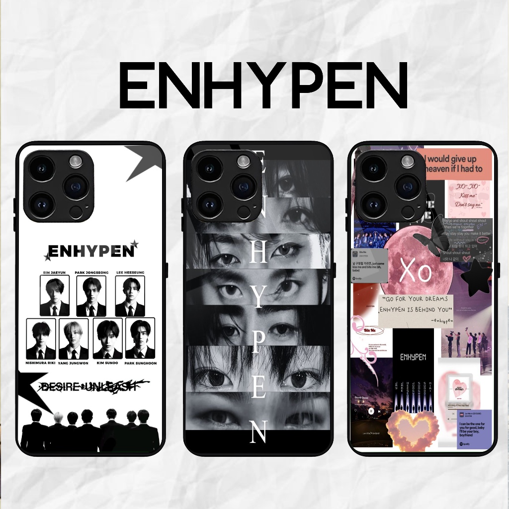ENHYPEN - Softcase Glass - Softcase Glossy - Softcase Kaca - Iphone samsung xiaomi redmi oppo infini