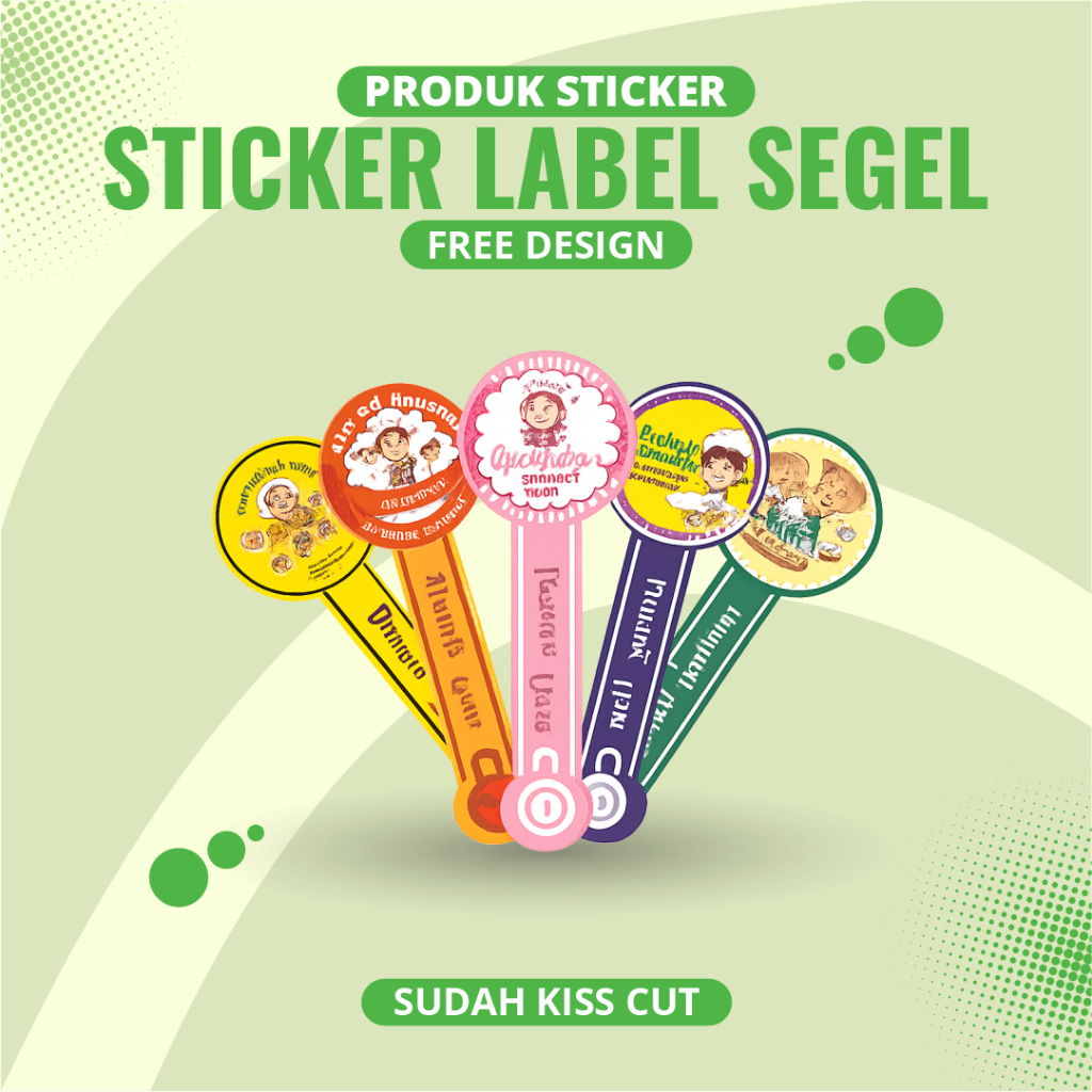 FREE DESIGN Sticker Label Segel Makanan / Minuman / Olshop