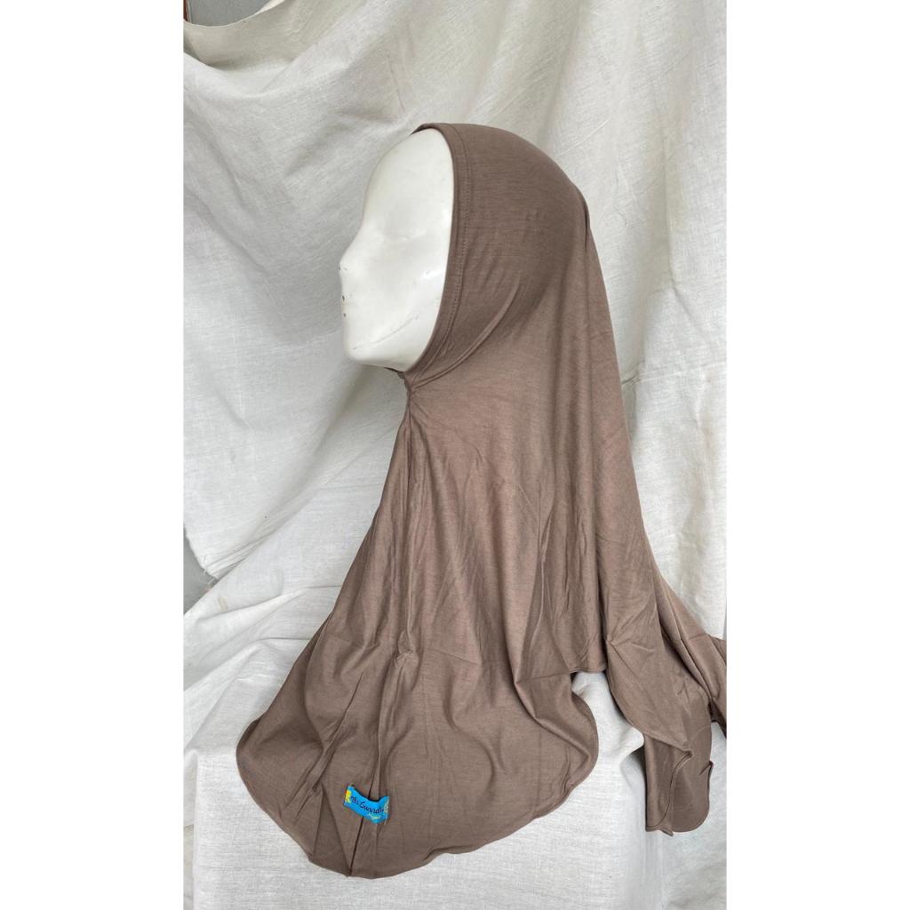 RIZKY COLLECTION - Bergo Khimar Instan Siria Non Pad Jilbab Daily Bahan Kaos Rayon By.Rizky Collecti