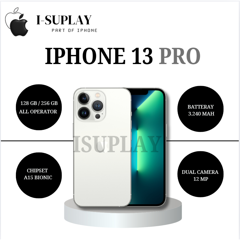 IP 13 PRO 128GB  FULLSET SECOND INTER MULUS 100% Original