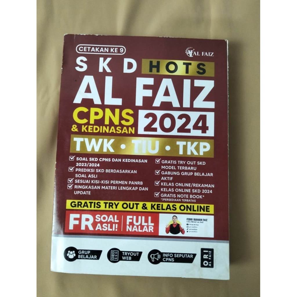 Buku (Snowelfshop) Buku Tes CPNS SKD HOTS AL FAIZ Preloved