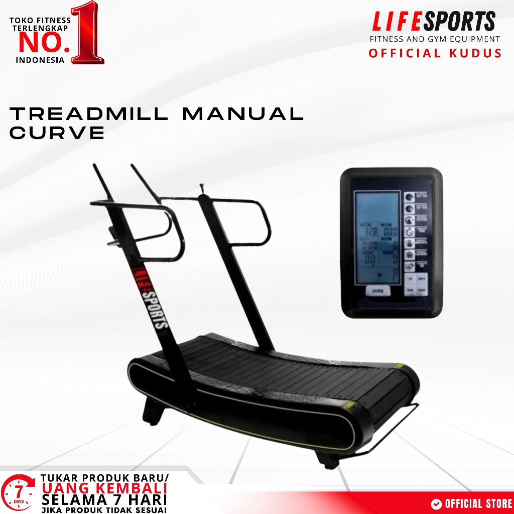 LIFESPORTS - New Alat Olahraga Fitness Sport Gym Smart Walking Pad Treadmill Curve Manual