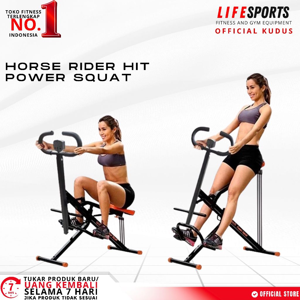 LIFESPORTS - Alat Olahraga Horse Rider Hit Power Squat Lifesport Original Latihan Pengecil Perut