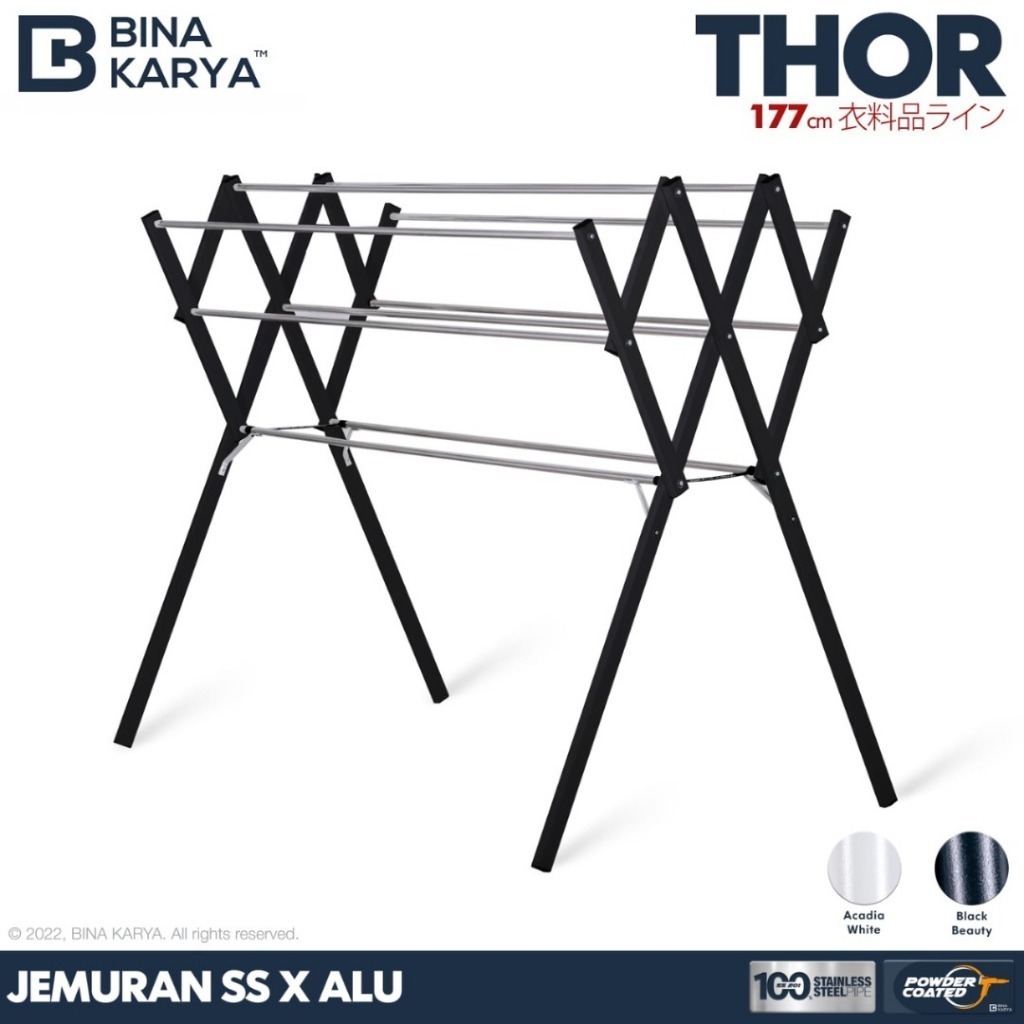 Bina Karya Jemuran Baju Thor Aluminium Clothesline stainless
