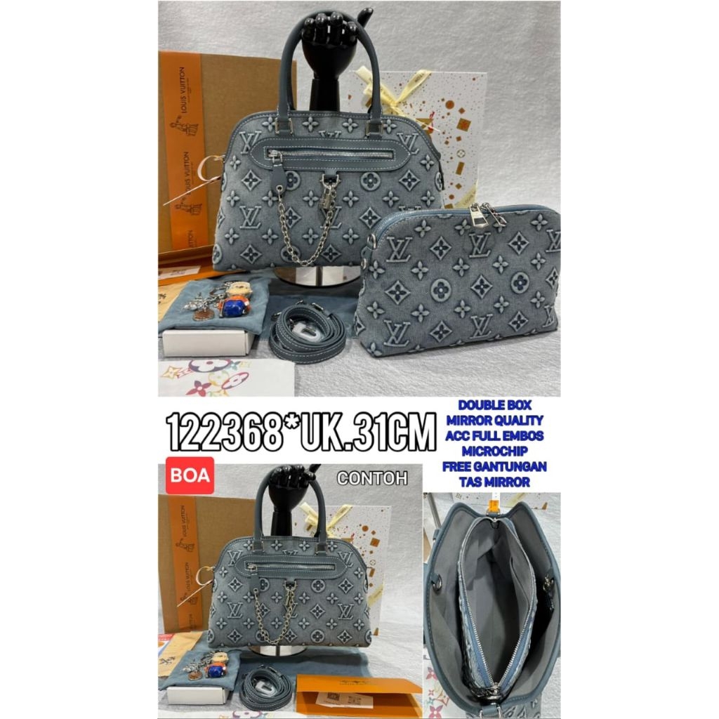 TAS WANITA HANDBAG HANDLE SET POUCH SELEMPANG