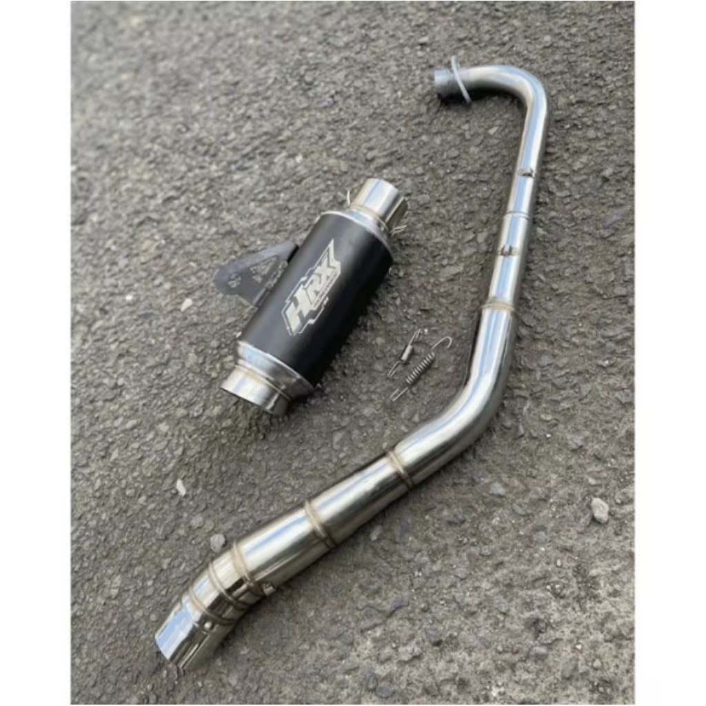 Knalpot Jupiter Z Z1 Vega R ZR Supra Fit X 100 110 125 Fullset Original HRX Gp Pro Black Pendek
