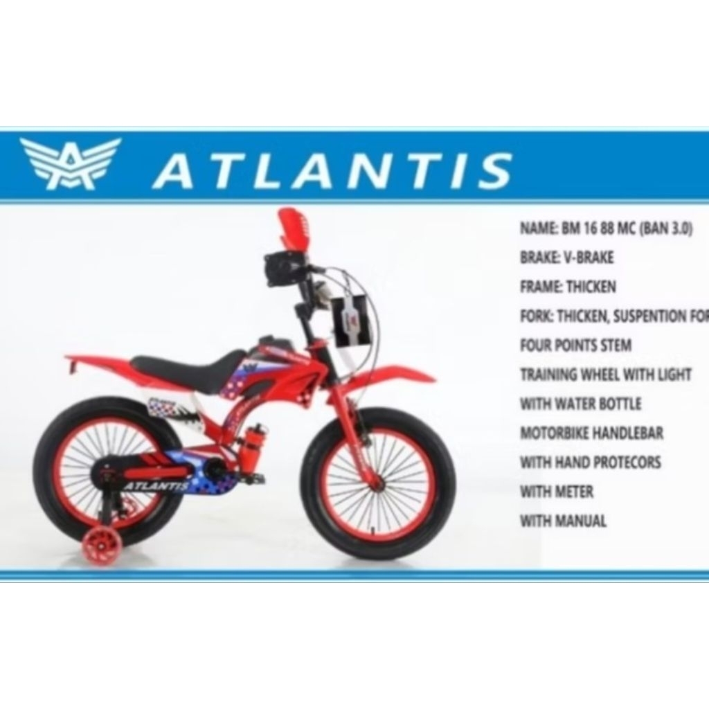 sepeda motor cros anak 16 inch atlantis