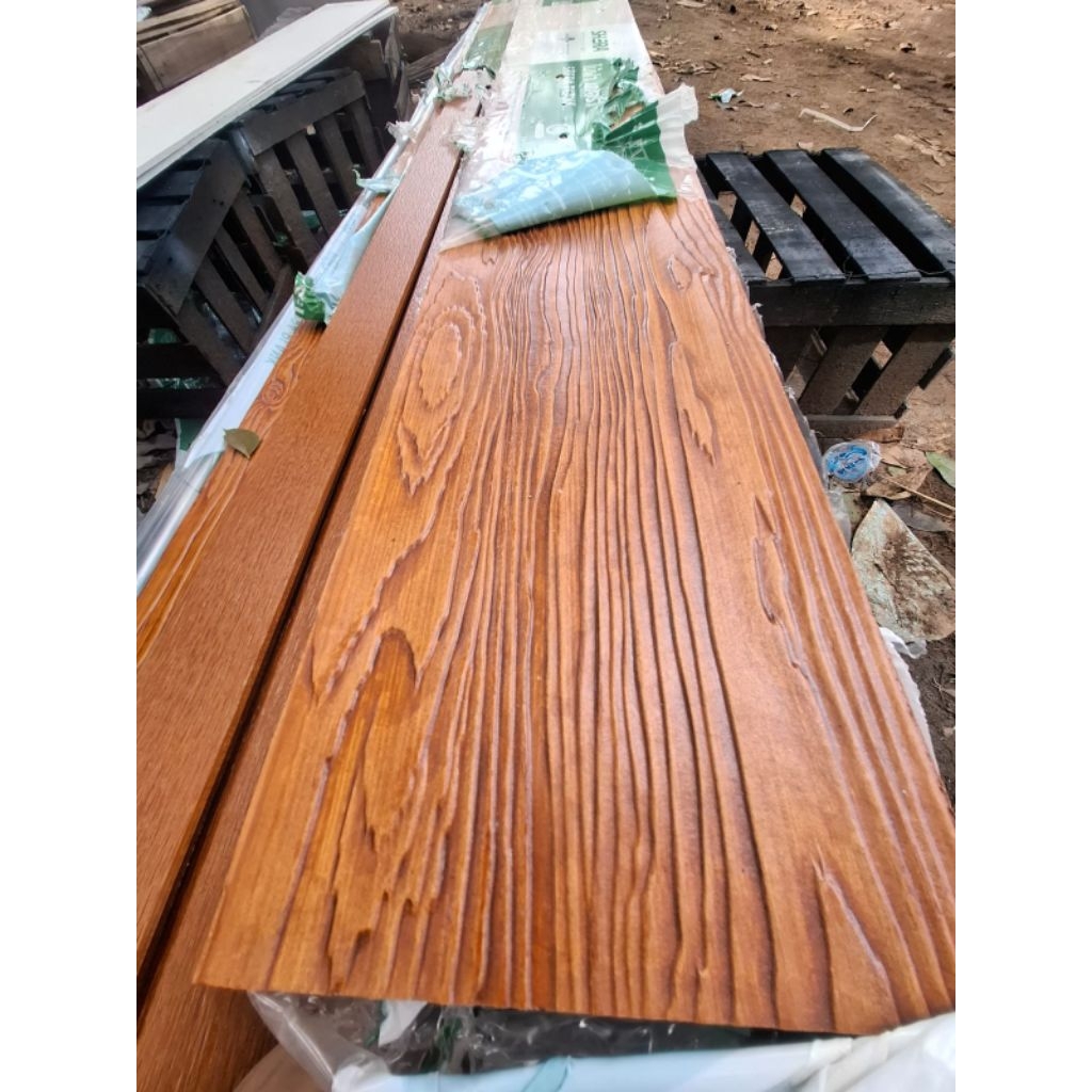 lisplang kayu / lisplang pvc / lisplang grc motif kayu / lisplang pagar