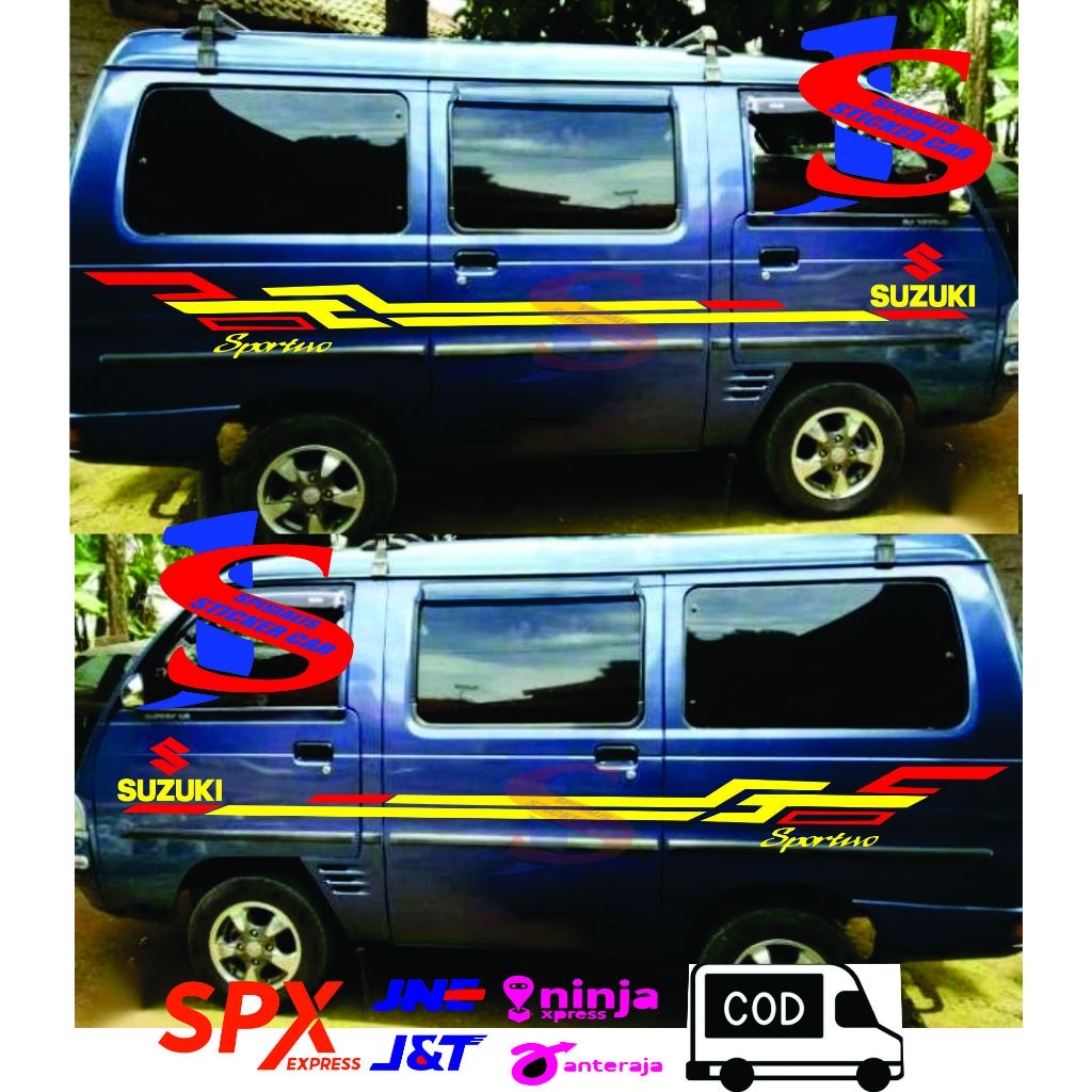 stiker list body mobil carry futura striping mobil isuzu carry stiker cutting terbaru