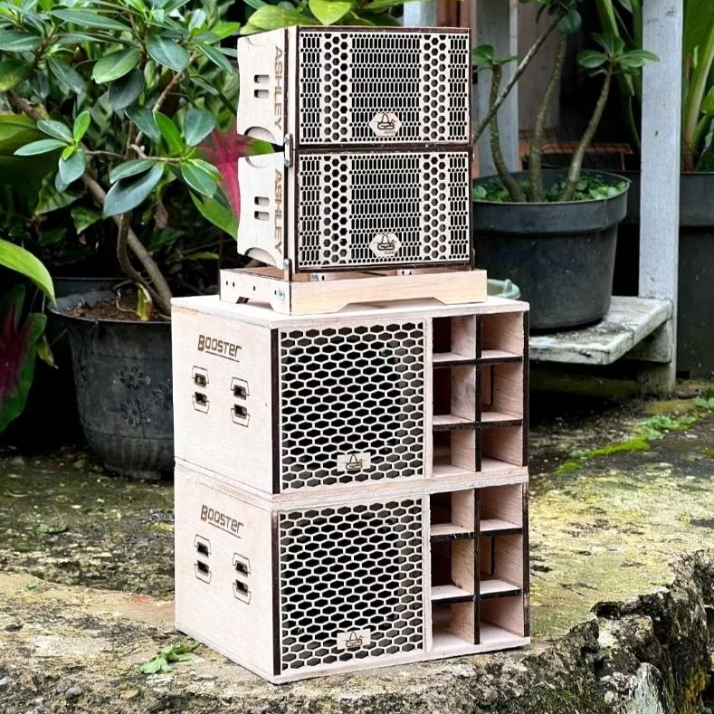 box booster 3 inch lengkap dengan grill miniatur sound system