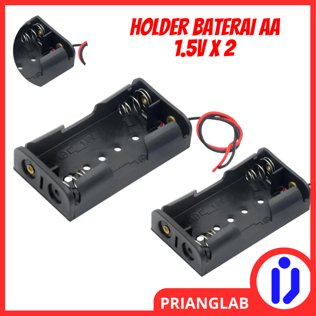 Tempat Baterai AA isi 2 / Baterai Holder AA 2 Slot HOLDER BATERAI AA (Tempat Baterai A2)