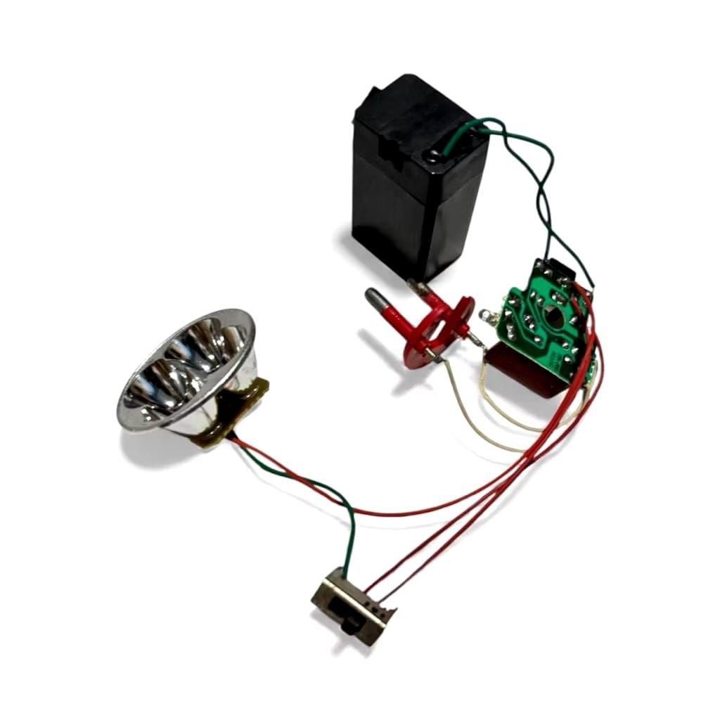 Baterai Aki Set Komplit Modul Lampu Berfungsi Baterai Raket Nyamuk Kondisi ON