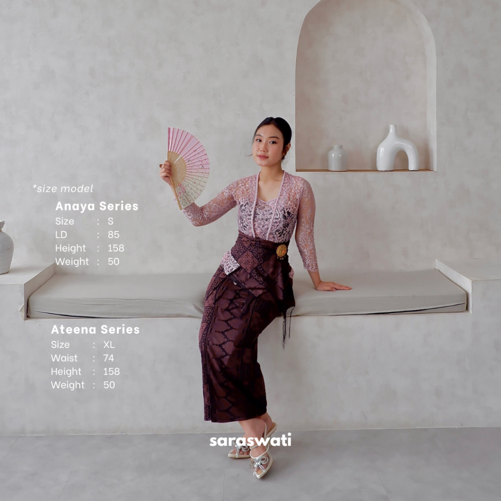 Saraswati Kebaya Bali Brokat Payet Premium | Kebaya Payet | Kebaya Brokat Payet | Kebaya Wisuda Mode