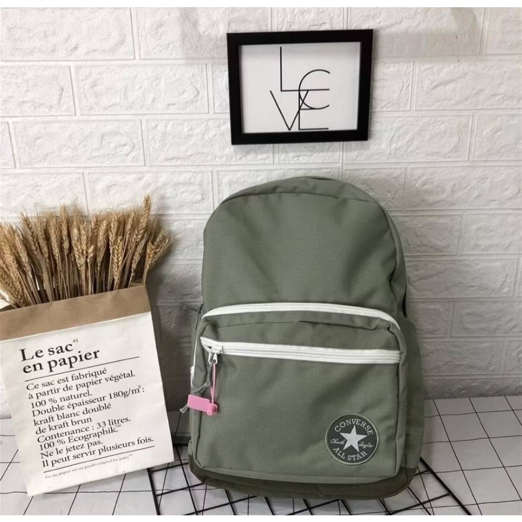 TAS RANSEL CONVERSE ALL STAR 2 GO ORIGINAL GREEN BACKPACK / TAS RANSEL CONVERSE BARCODE FULL SCAN