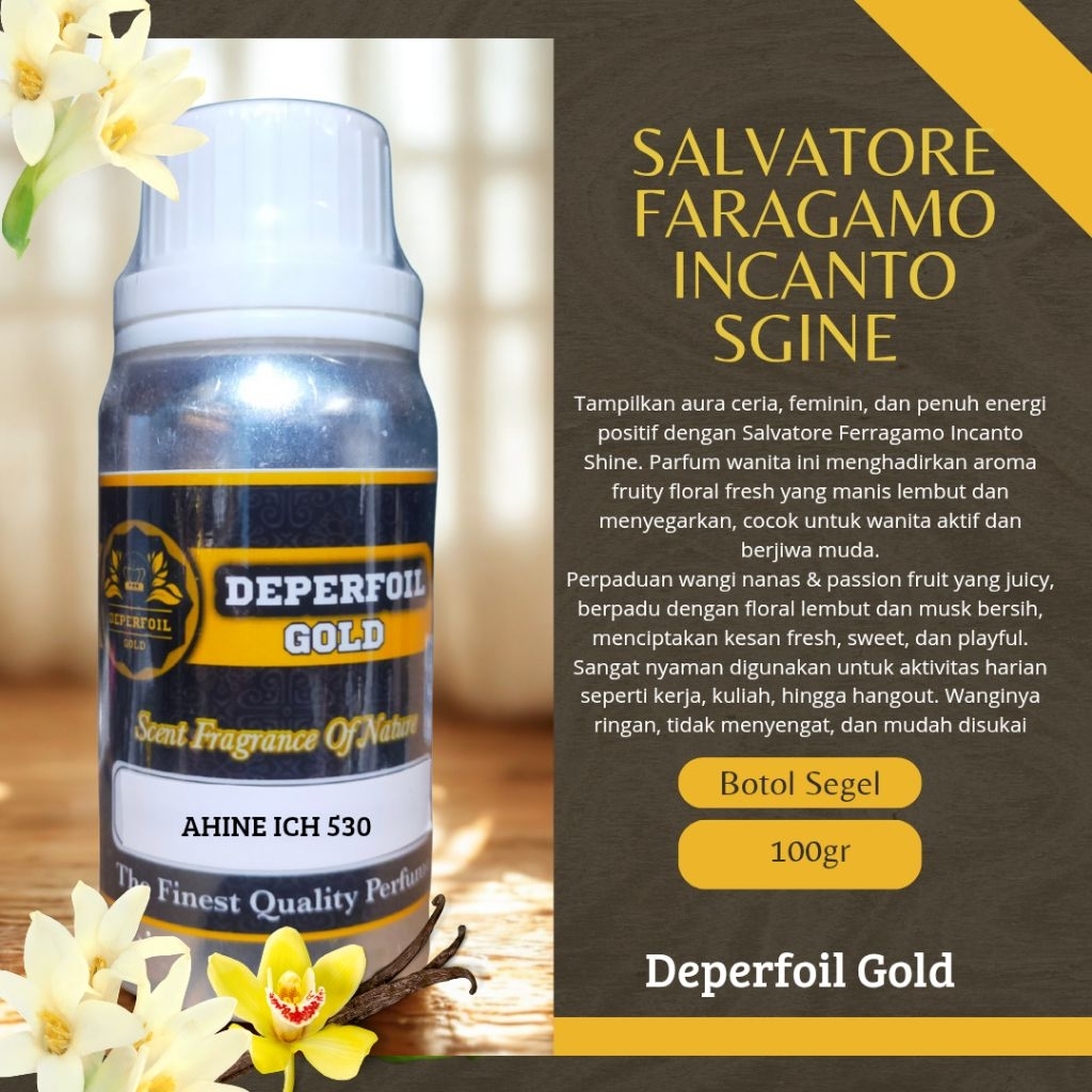 Deperfoil Gold Bibit Parfum Incanto Shine  | Parfum Wanita Fruity Floral Fresh