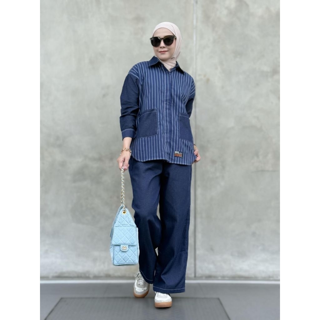 Set Denim Kulot by GYL cek stock