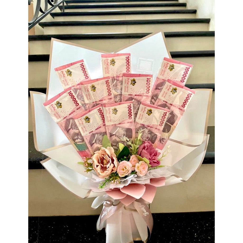 buket uang asli 22 lembar x 100.000