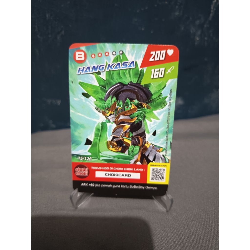 Kartu Choki Choki BOBOIBOY X CHOKI CHOKI | HANG KASA Monsta Galaxy - Kartu Mulus, Cetakan Tepat, Isi