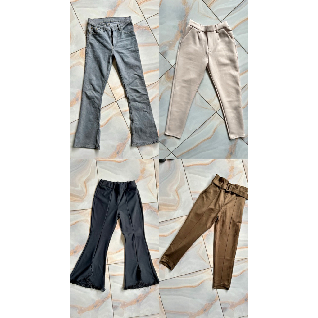 PRELOVED JEANS CUTBRAY HIGHWAIST•CUTBRAY SCUBA•CELANA PENSIL•RING BELT PANTS•LIKE NEW