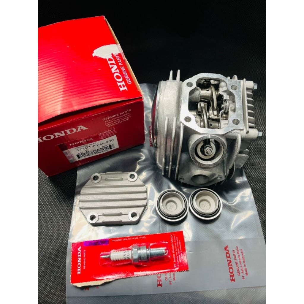 Blok Cylinder Head assy+Busi Honda Supra fit new supra fit x supra fit lama revo lama Legenda