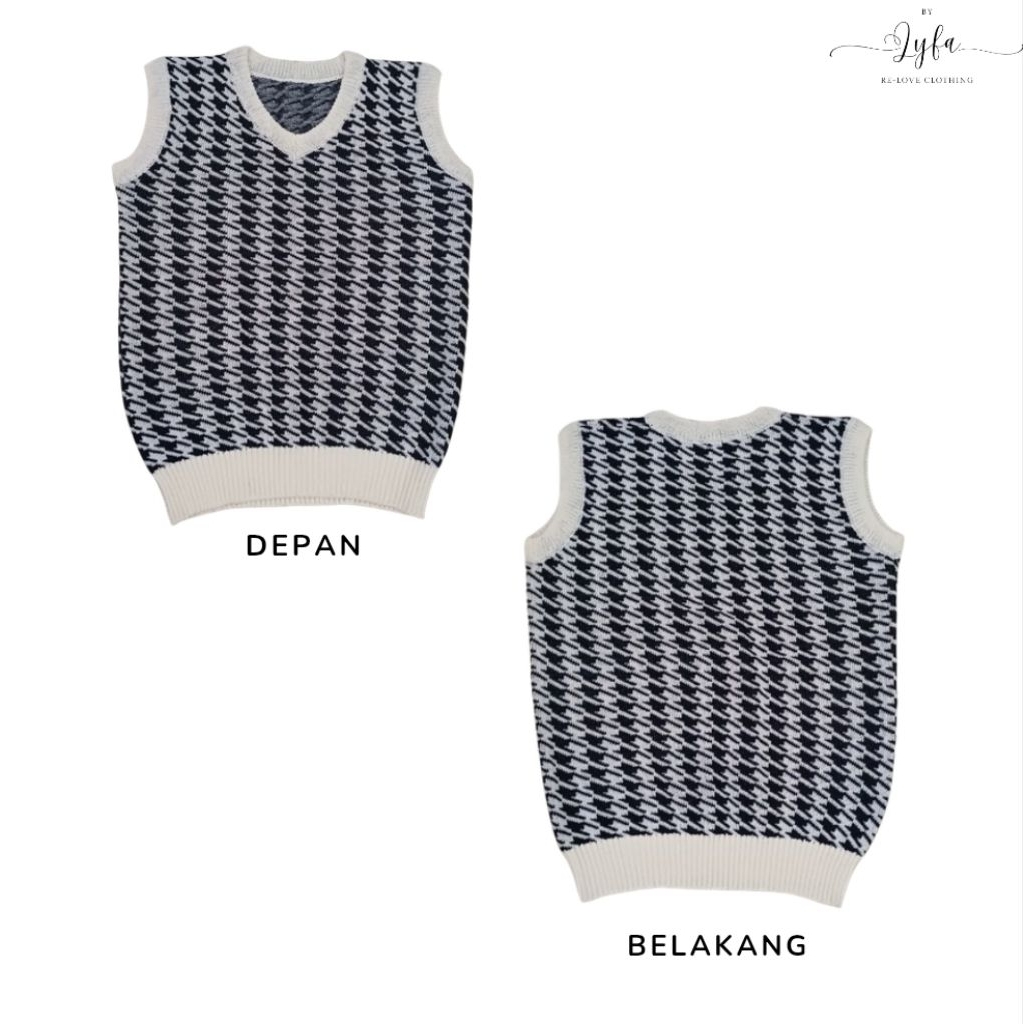 Preloved Houndstooth Vest | BYLYFA