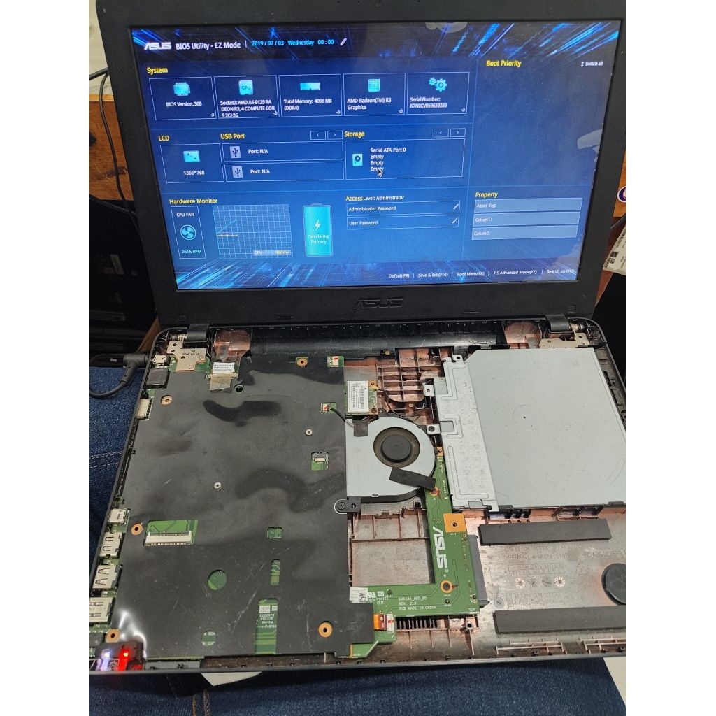 Motherboard Mobo Asus X441B AMD A4