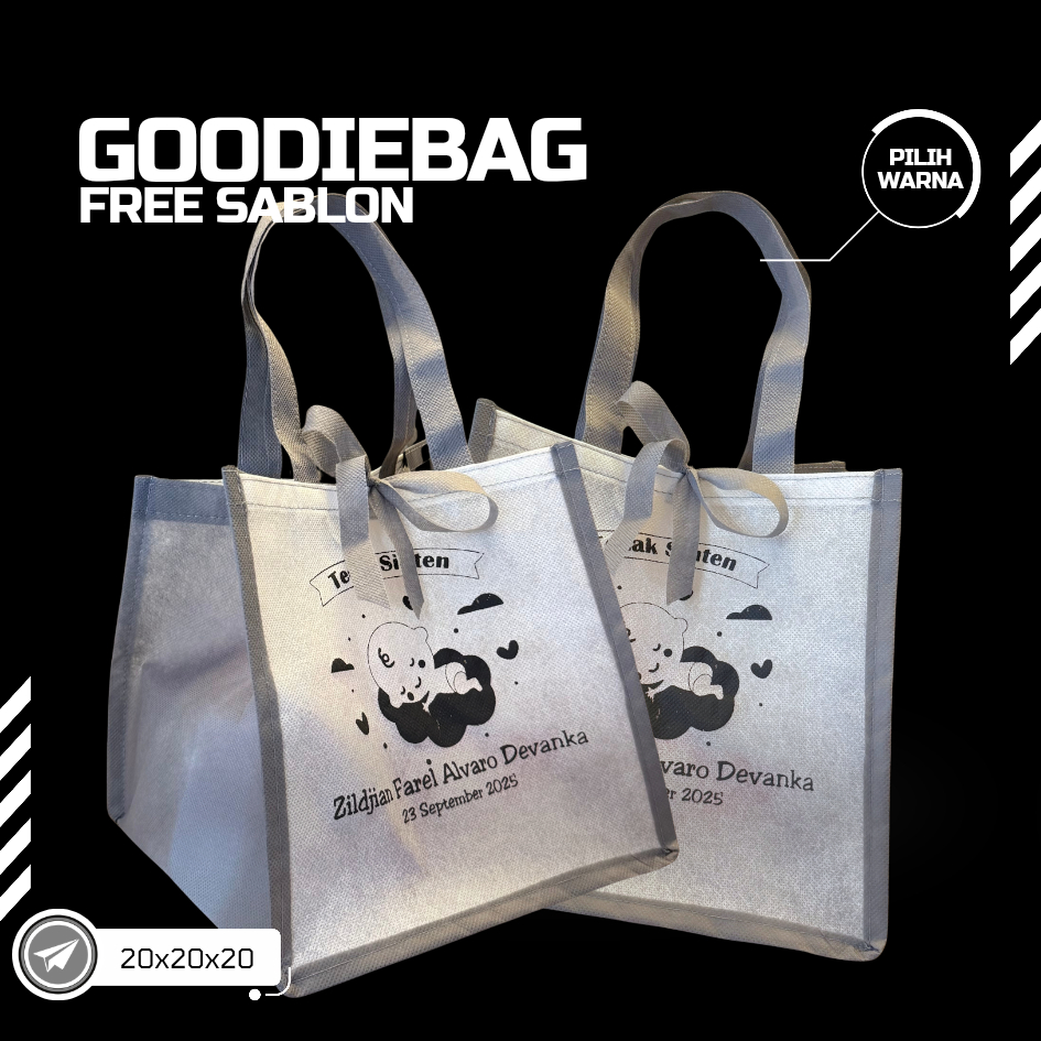 CV. Berkah Kertas Jaya | Free Custom Sablon Tas Tasyakuran Aqiqah Slametan Kelahiran Desain Lucu Uni