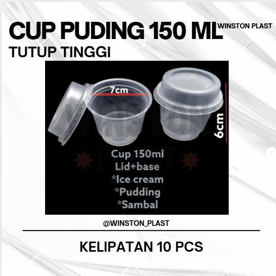 ice cream cup / plastik cup 150ml / cup ice cream / wadah eskrim 10pc.