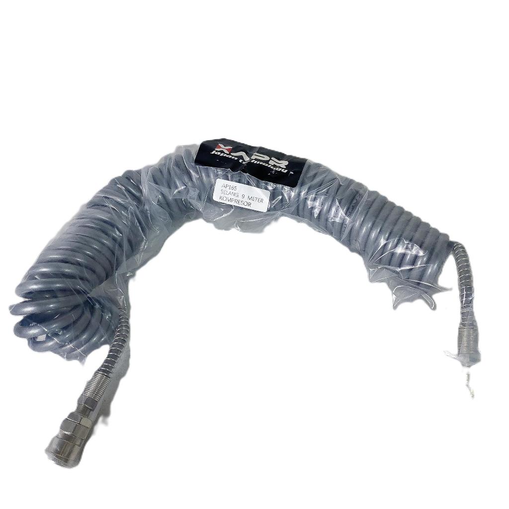 Selang Kompresor APR AP165  APR Spiral5x8mm 9 Meter lengkap dengan konektor, Kualitas Premium, Mewah