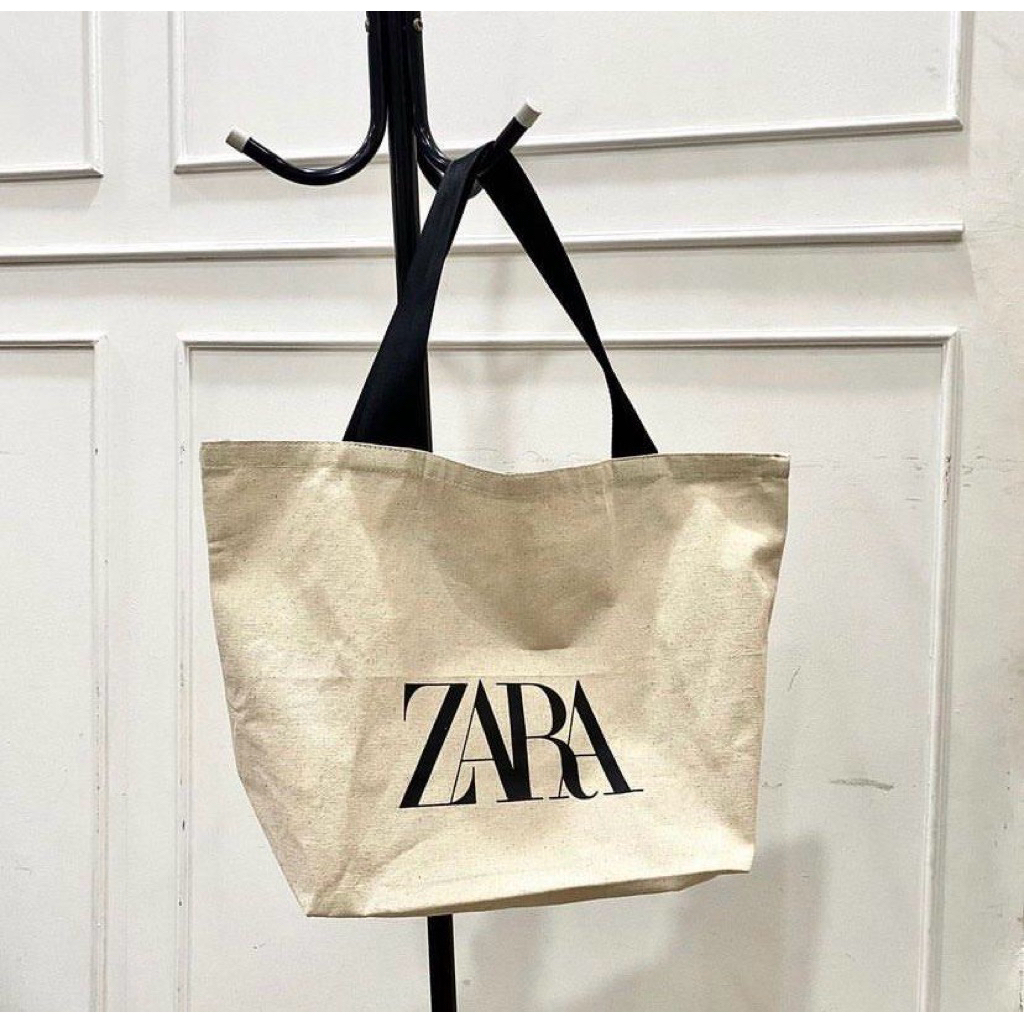 Zara tota bag canvas / tota bag canvas