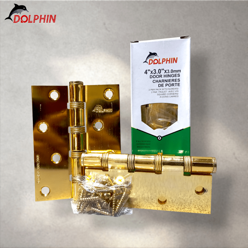 ENGSEL PINTU 4 INCH DOLPHIN GP - Engsel Pintu 4" Dolphin Warna Gold