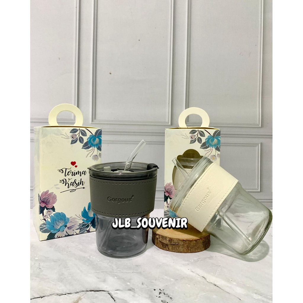 Gelas Sedotan NON CUSTOM kemas BOX