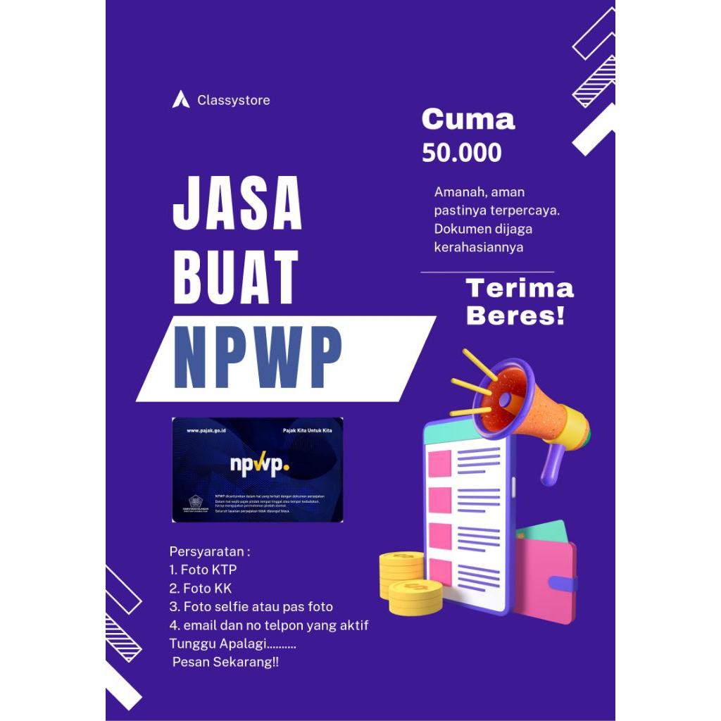 Pembuatan NPWP Pribadi dan NPWP Perusahaan