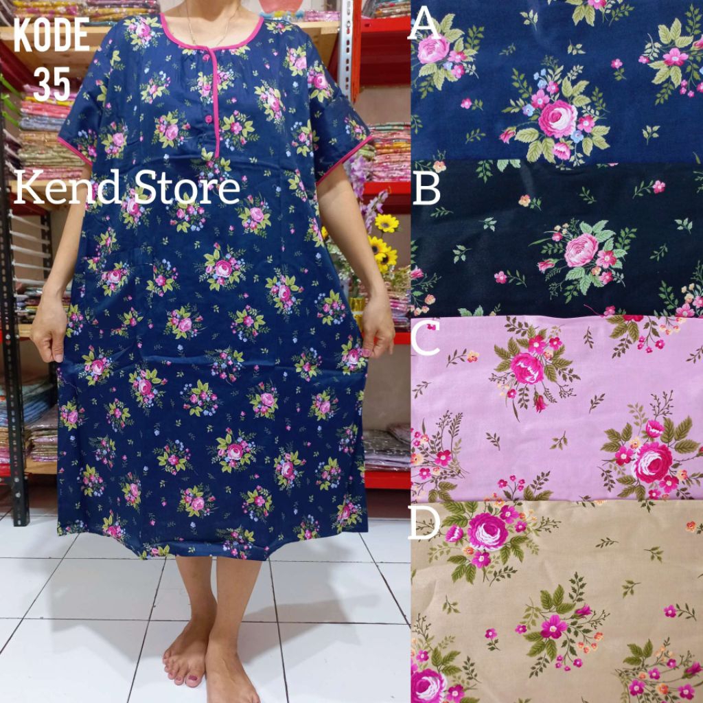 Daster L Kajep / Resleting Katun Jepang Sabata Halus Pretty Girl Busui