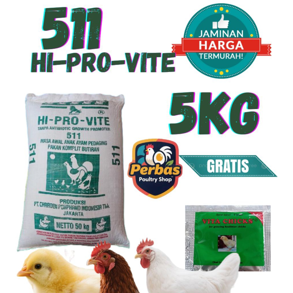 Pakan ayam Pur ayam 511 5kg phockphan asli