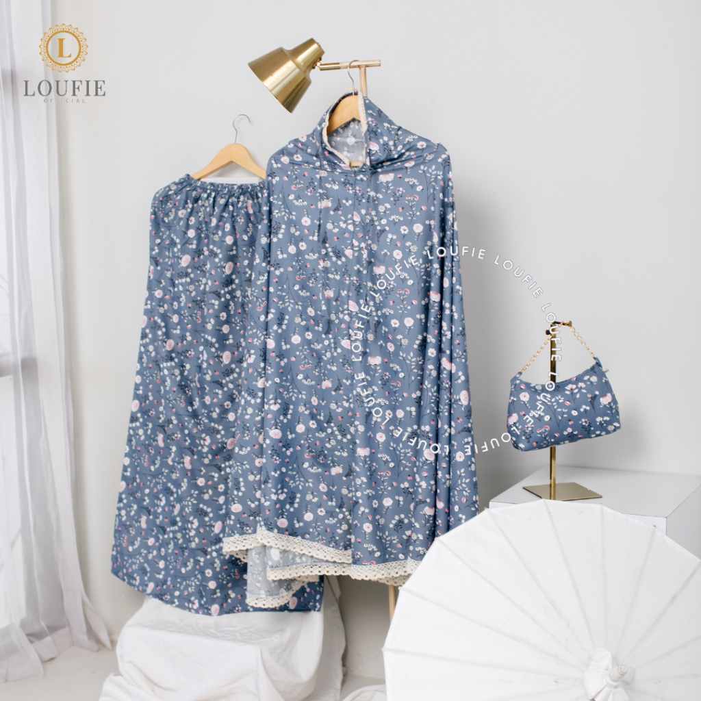 LOUFIE - Mukena Dewasa Katun Motif Syahira