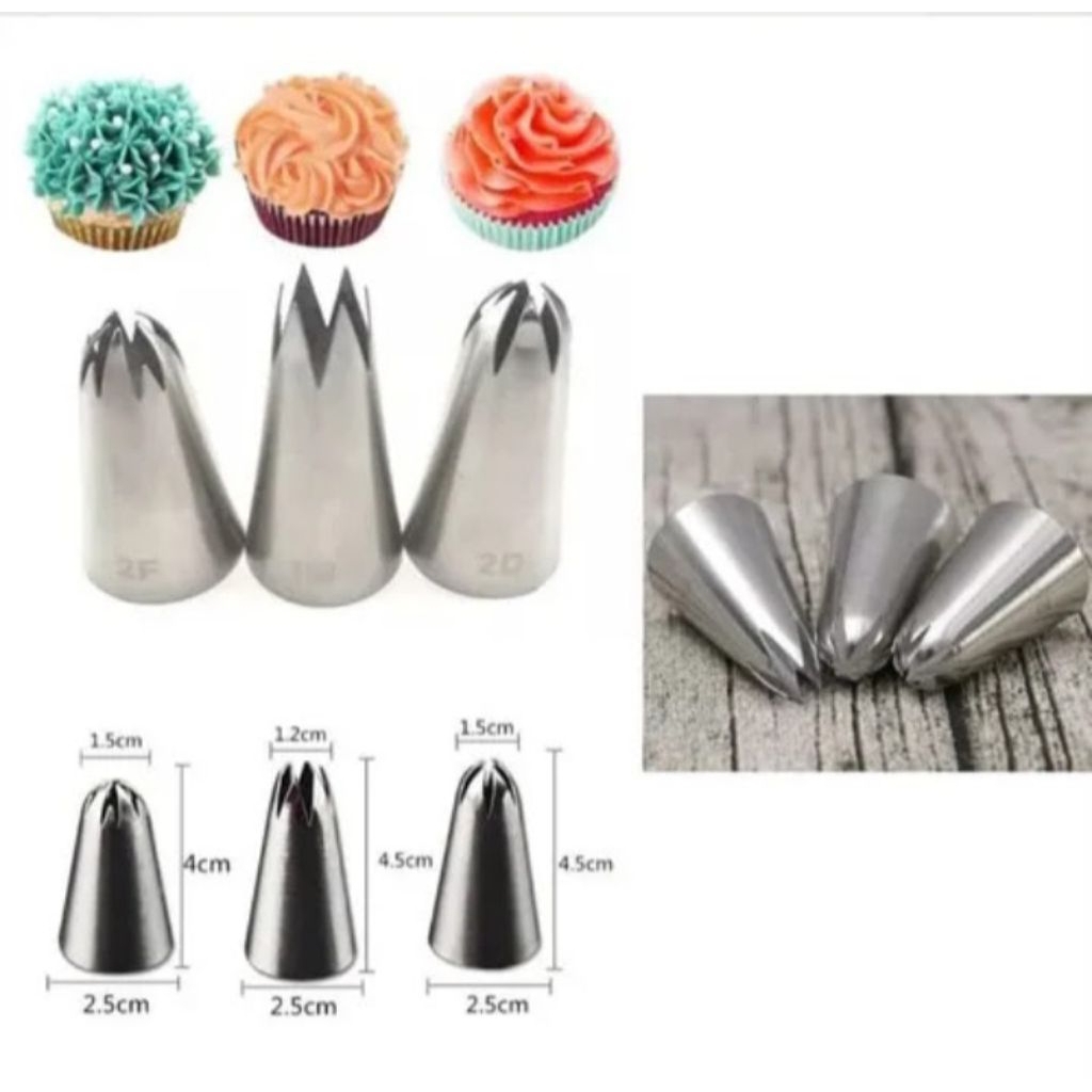 10 pcs cetakan kue semprit bermacam macam motif