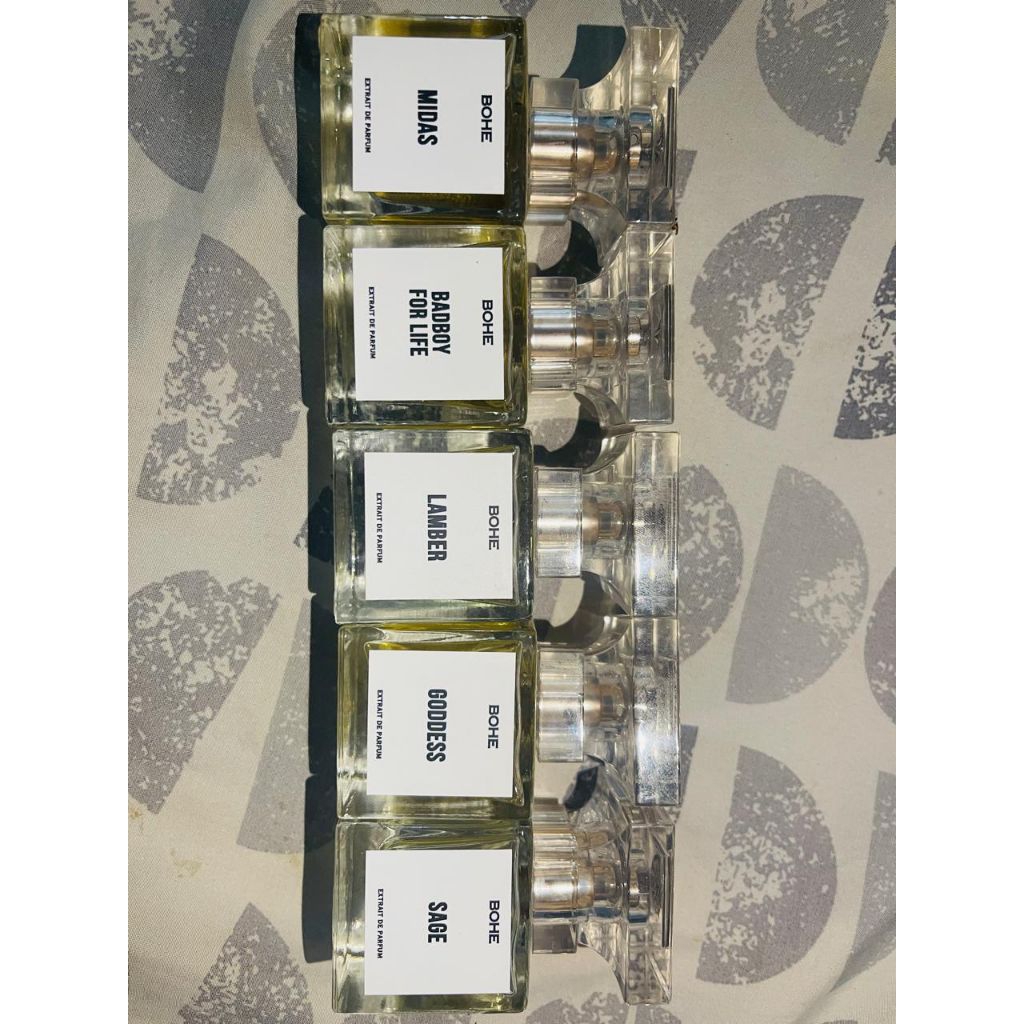 Preloved Parfum Lokal Bohe Bali Ori - Midas, Sage, Goddess, Lamber, Badboy for Life, Hedon