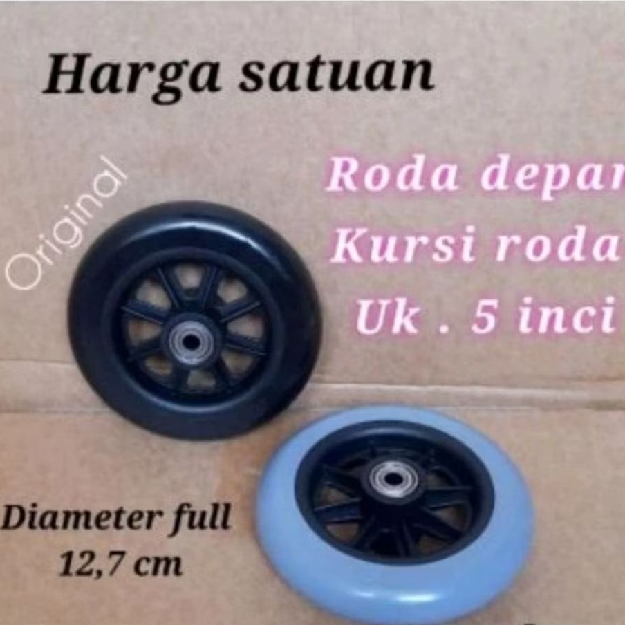 roda depan kursi roda 5 inci/ban depan kursi roda travel karet ban roda depan kursi roda