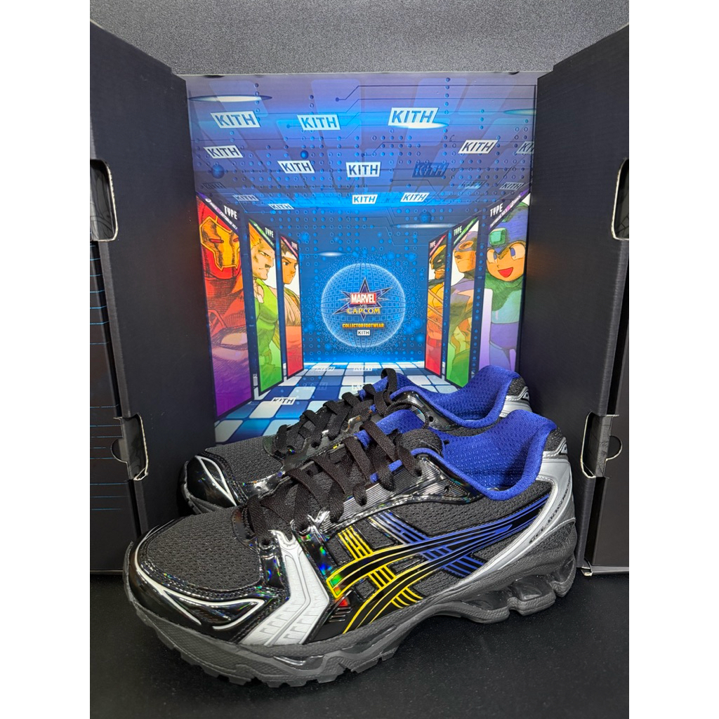 Sepatu Marvel vs Capcom Kith for ASICS GEL-KAYANO 14 Wolverine 100% Original Shoes