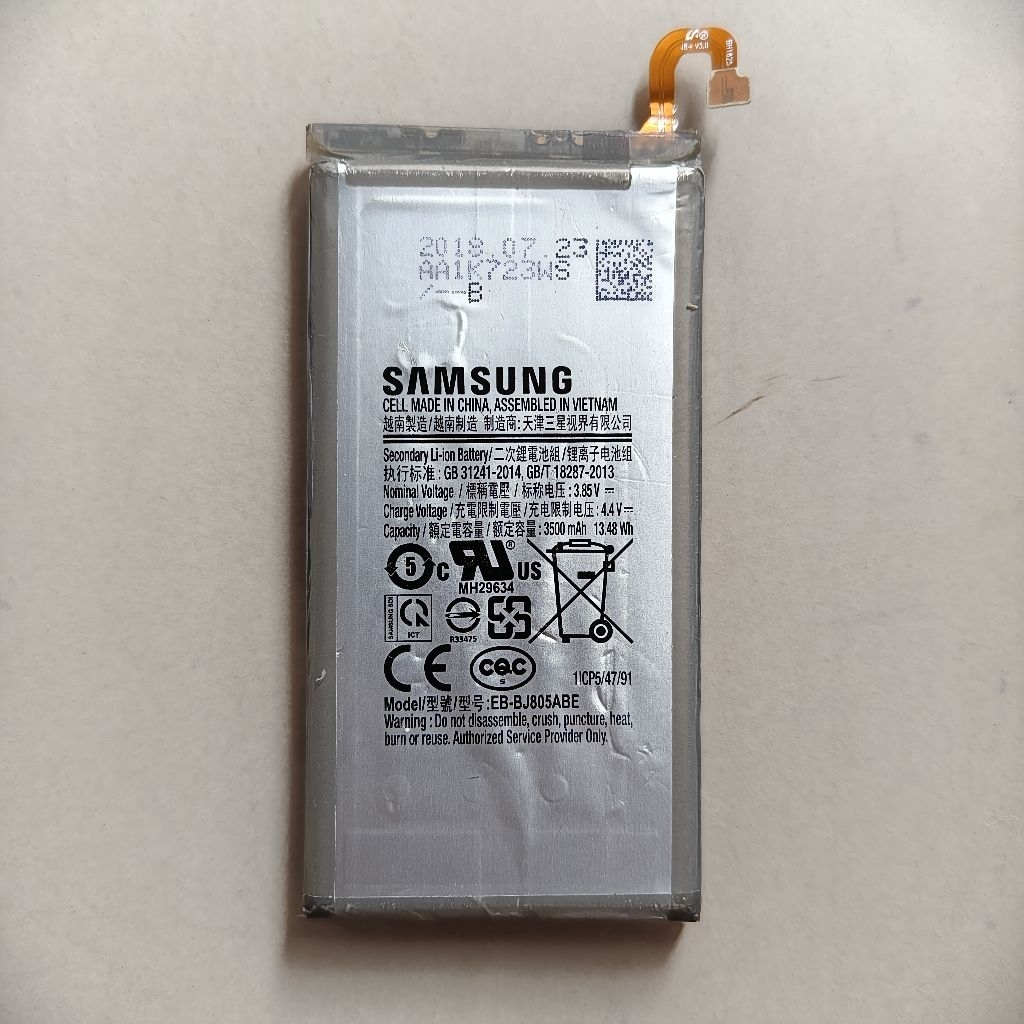 PROMO  Batre Baterai Samsung Galaxy A6 Plus / Samsung Galaxy J8 Plus tipe EB-BJ805ABE cabutan normal