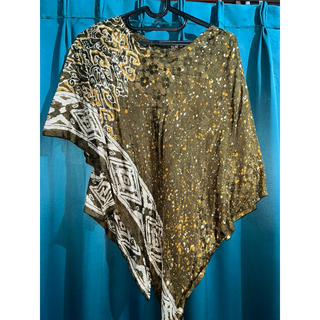 Rinjanie Batik Set Hijau Olive (BAJU + ROK LILIT)