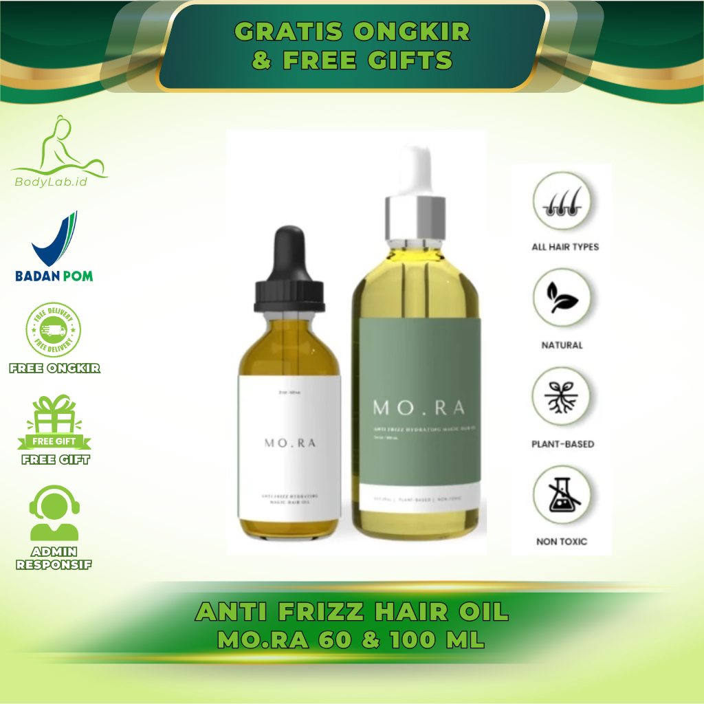 MO RA ANTI FRIZZ HYDRATING MAGIC HAIR OIL (FREE GIFT) PERAWAT RAMBUT 60 ML / Perawatan rambut mengem
