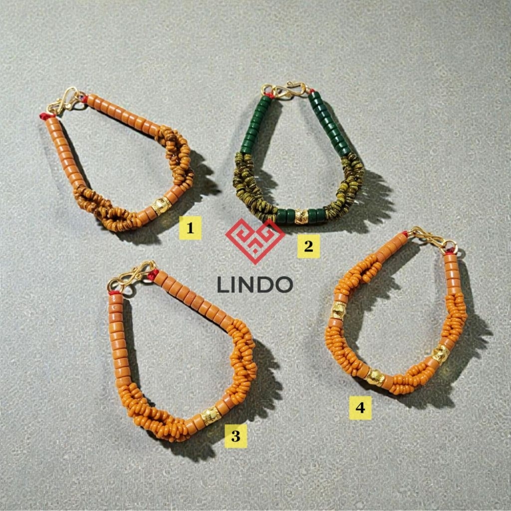 Gelang Manik Ata Kuningan (Krom Emas) Toraja (Kode: DC1112210)