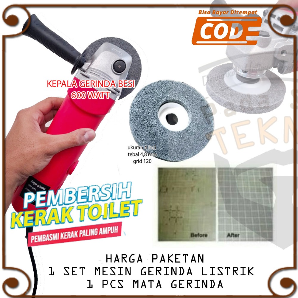 Pembersih kerak Lantai Kamar Mandi Sikat Toilet Mesin Mata Gerinda Poles Pemoles Ubin Granit