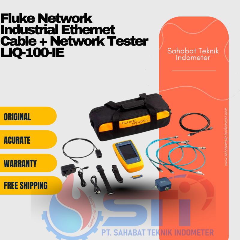 Fluke Network Industrial Ethernet Cable + Network Tester LIQ-100-IE