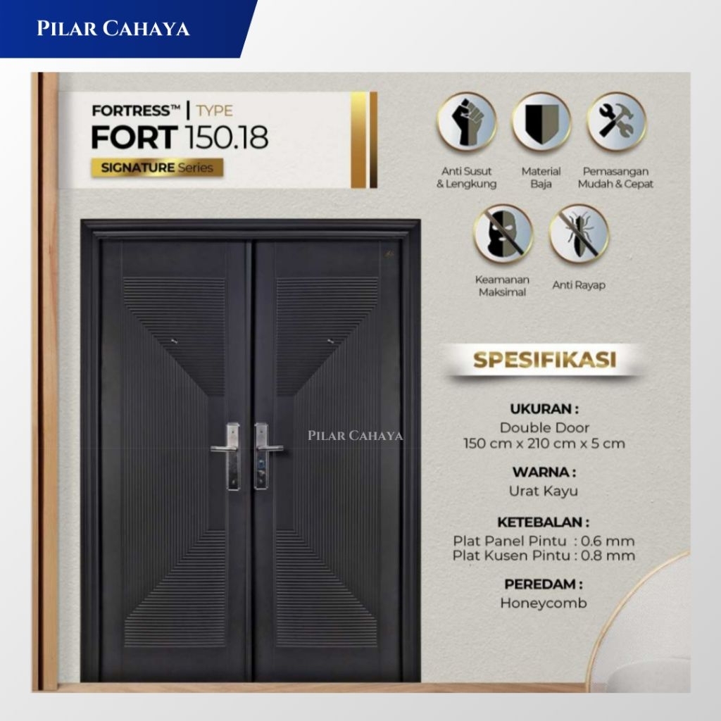Pintu Baja Fortress Kupu Tarung Fort 150.18 Ukuran 150x210 Free Ongkir Semarang