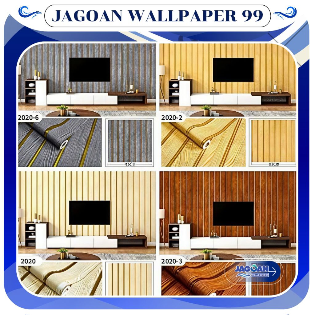 Wallpaper Dinding 3D Panel Kayu AESTHETIC ELEGAN Wallpaper Dinding 3D Wallpaper Ruangan Unik Terbaru